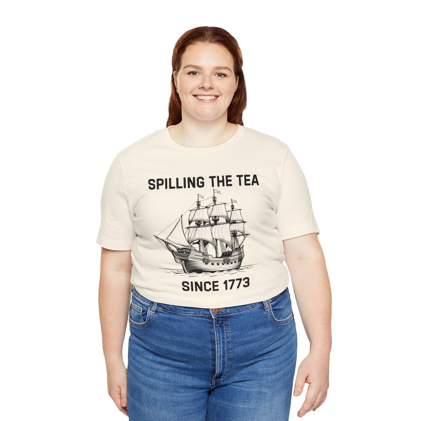 Spilling The Tea Black Font T-Shirt