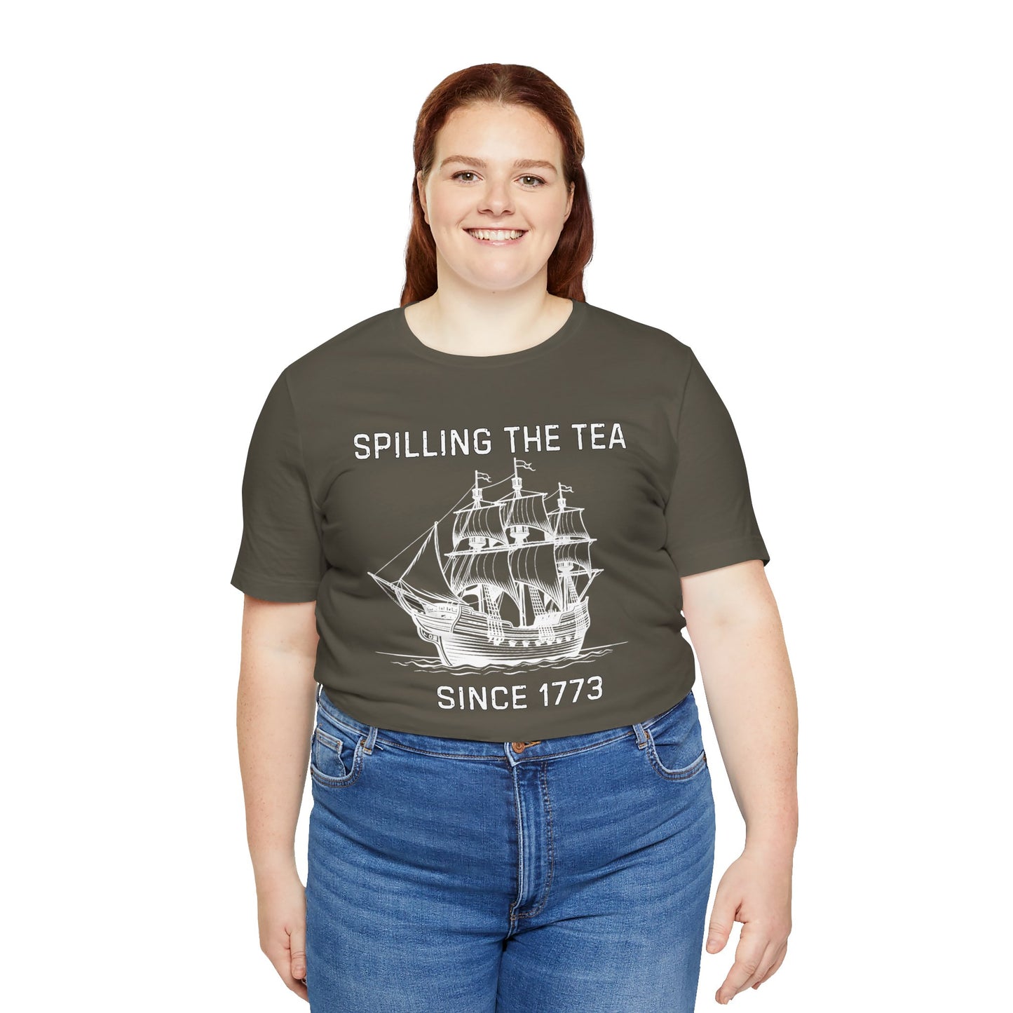 Spilling The Tea White Font T-Shirt