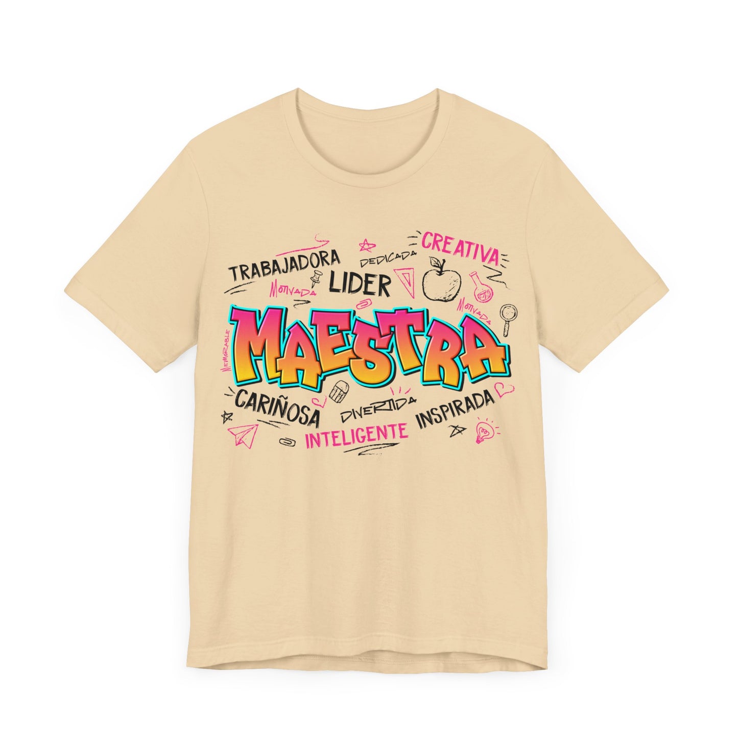 Maestra Graffiti Black Font T-Shirt