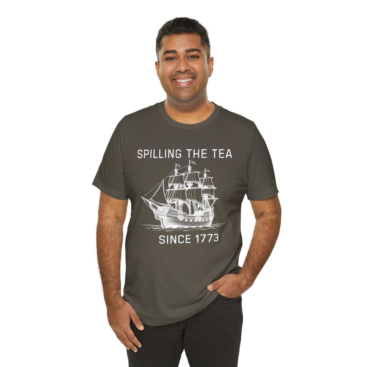 Spilling The Tea White Font T-Shirt