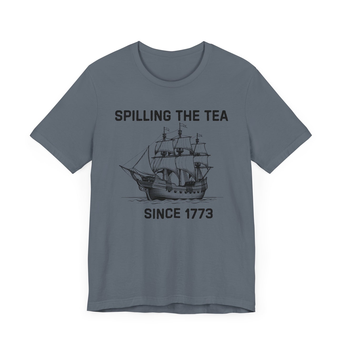 Spilling The Tea Black Font T-Shirt