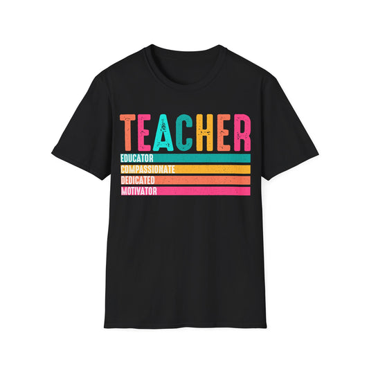 Teacher Educator Compassionate Dedicated Motivator T-Shirt