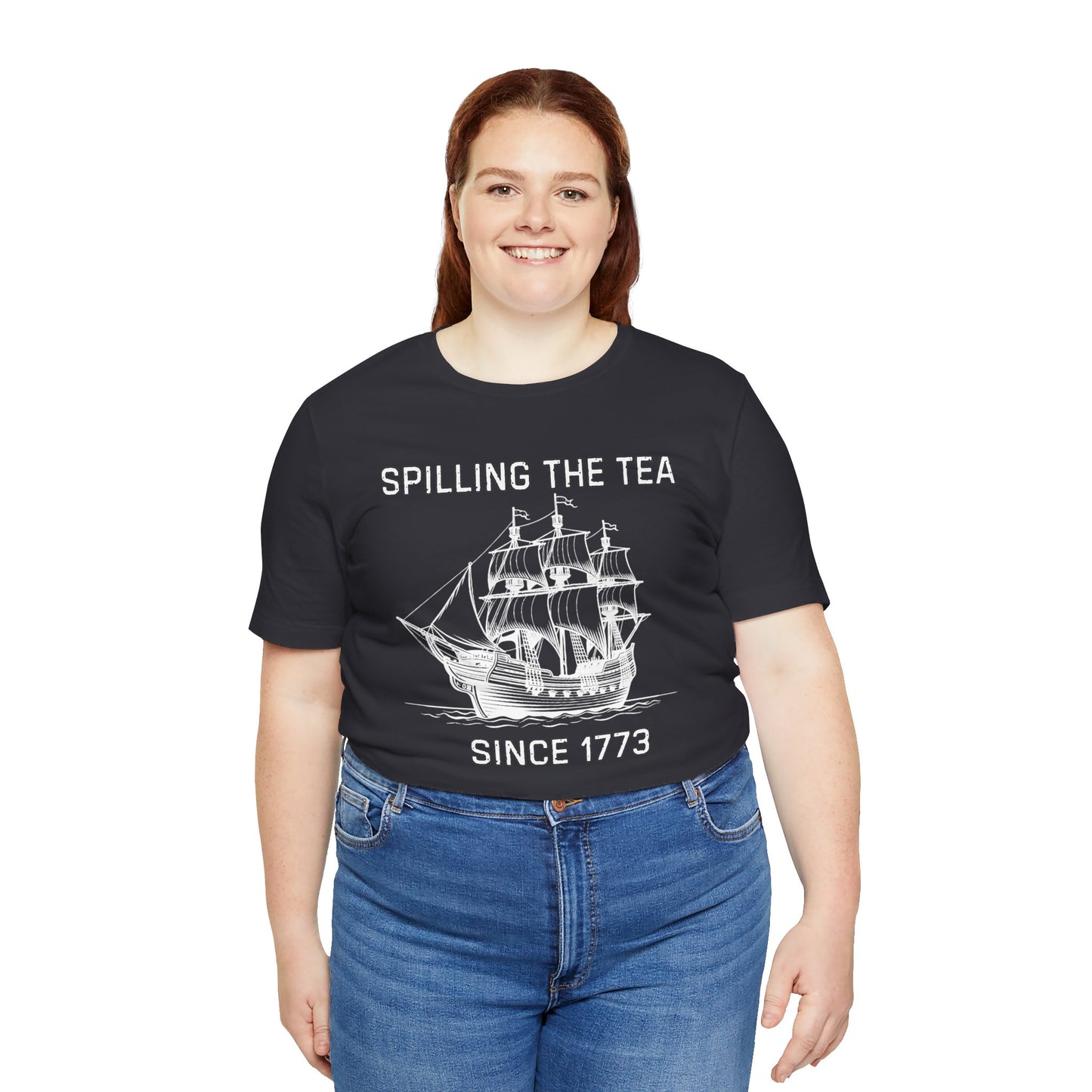 Spilling The Tea White Font T-Shirt