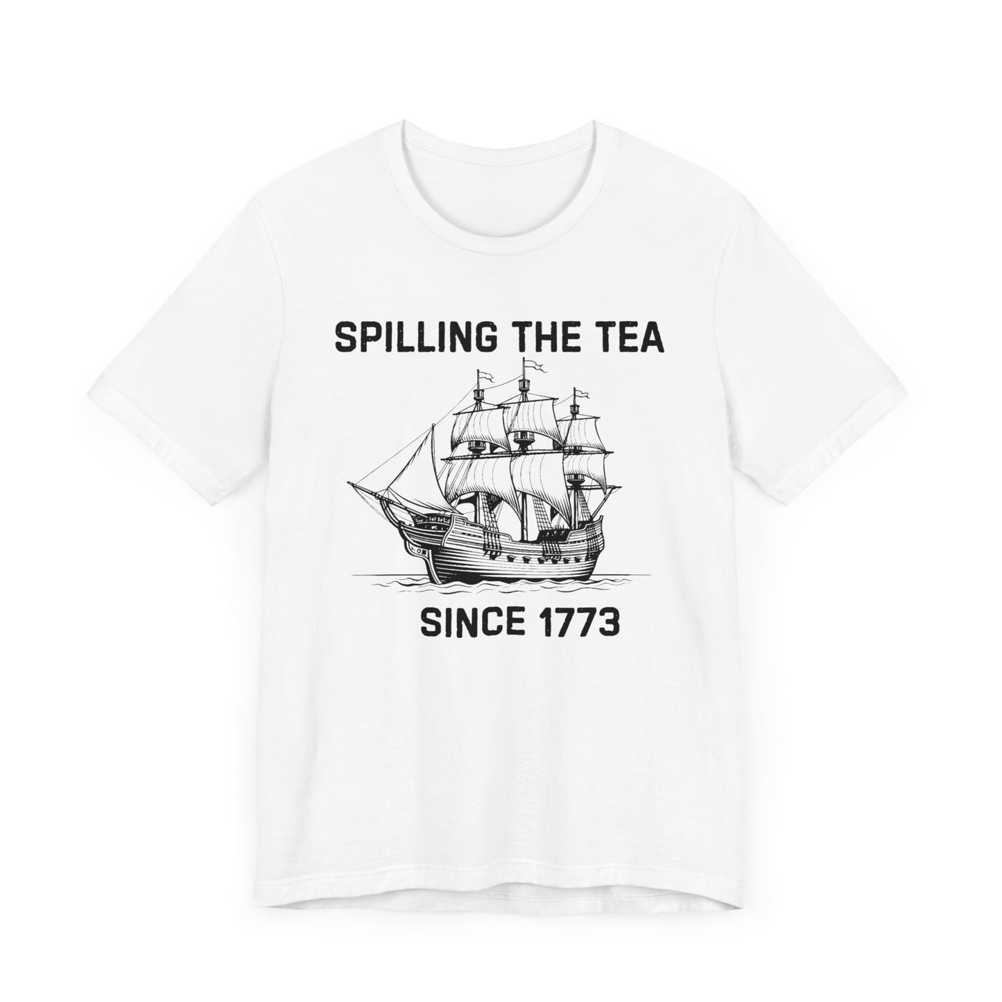 Spilling The Tea Black Font T-Shirt