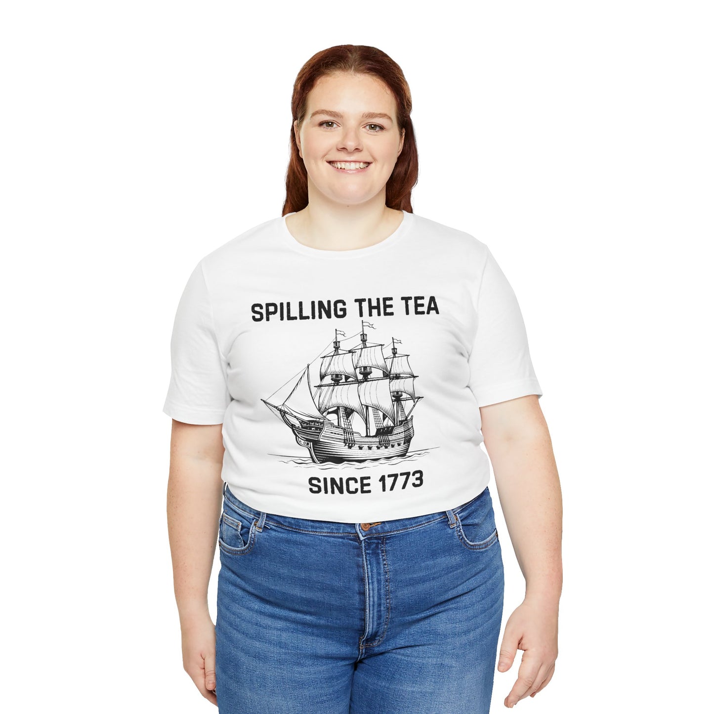 Spilling The Tea Black Font T-Shirt