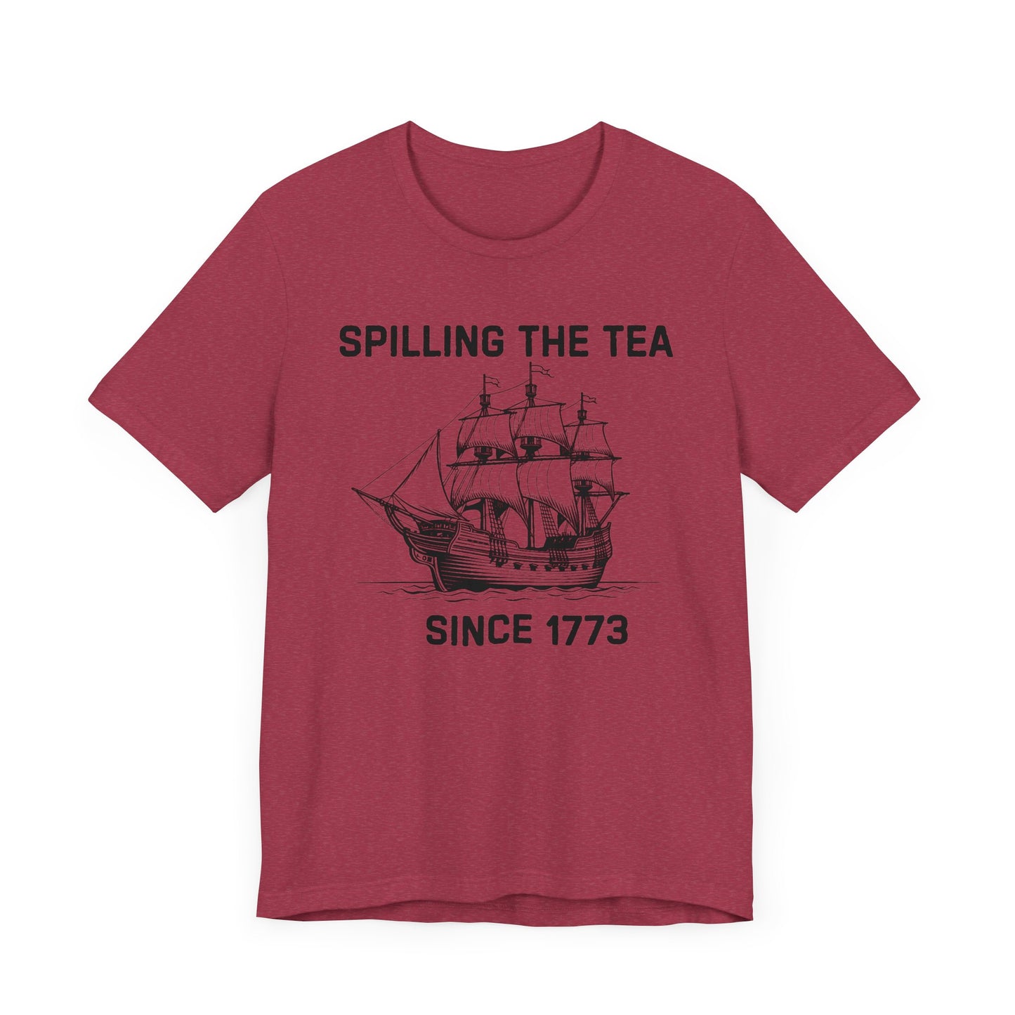 Spilling The Tea Black Font T-Shirt