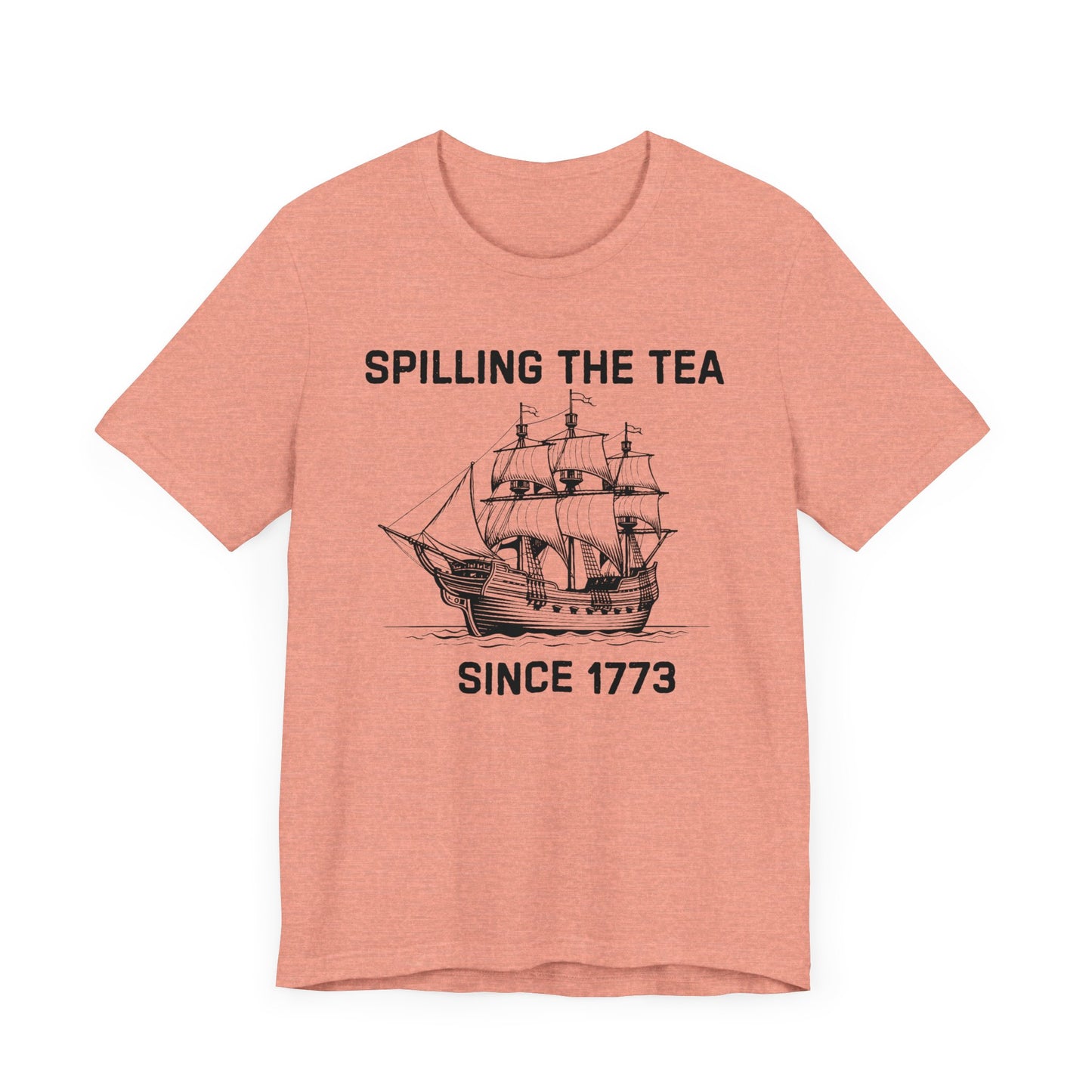 Spilling The Tea Black Font T-Shirt