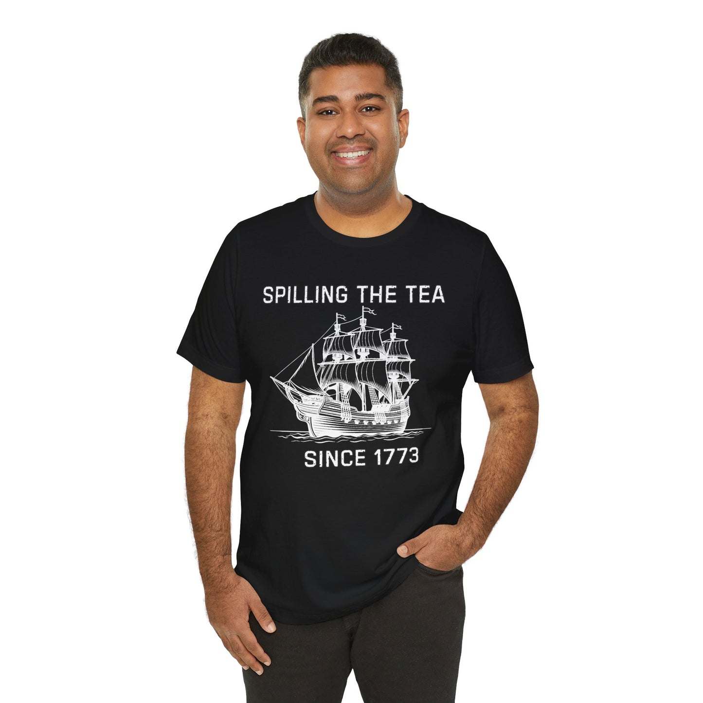 Spilling The Tea White Font T-Shirt