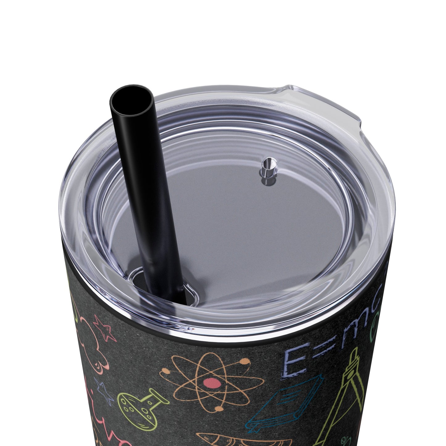 Chalkboard Skinny Tumbler with Straw, 20oz