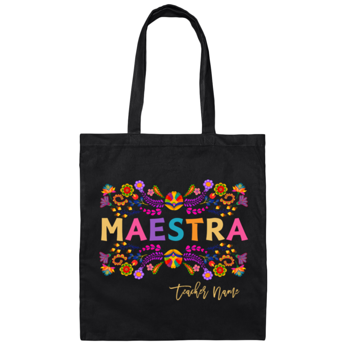 Personalized Maestra Bordado-Style Tote