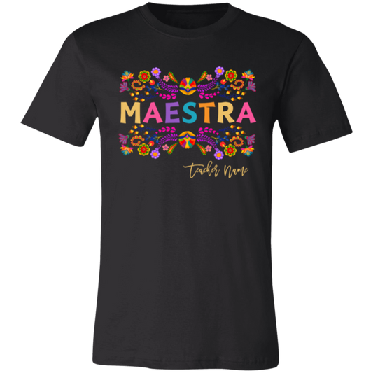 Personalized Maestra Bordado-Style T-Shirt