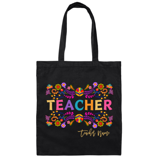 Personalized Teacher Bordado-Style Tote