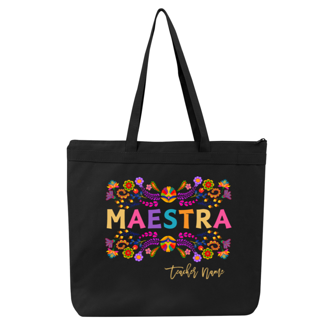 Personalized Maestra Bordado-Style Tote